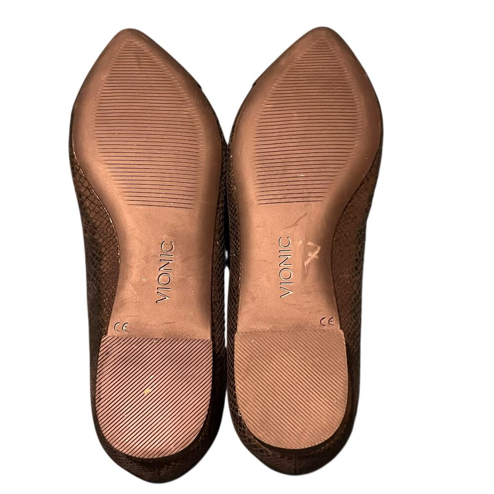 Vionic Caballo Flat Black Metallic Snakeskin - image 5